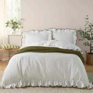 Wylder Blousey Olive Ruffle Duvet Cover Set